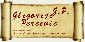 Gligorije Perčević vizit kartica